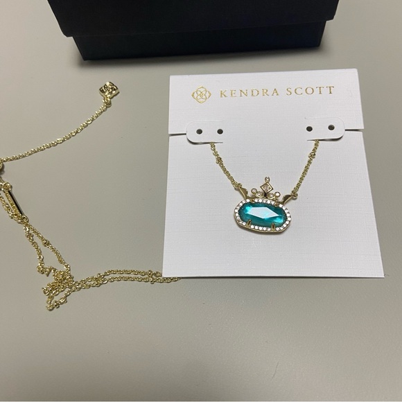 Kendra Scott Gold and Blue Pendant Necklace - Picture 2 of 2